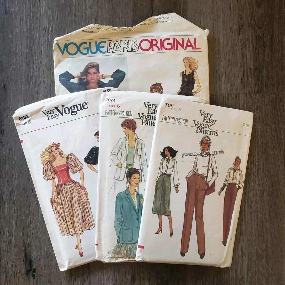 Vogue 70s Lot. Vogue Paris‎ Original YSL 2060 + Very Easy Vogue 8152 7074 7191
